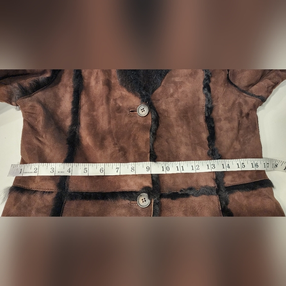 Vintage 70s Alexander Julian Lamb Sheepskin Shearling Mouton Fur Coat S/P - Picture 16 of 16